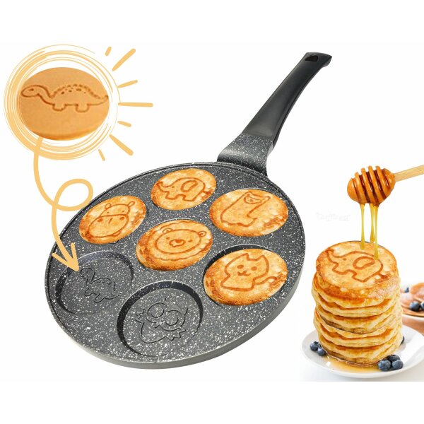 Tiere Pfannkuchen Pfanne Ø26cm Induktion Alu Guss Pancake Pfanne Spiegelei