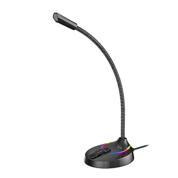 Havit GK55 RGB Gaming Microphone RGB USB Gaming Mikrofon, Plug & Play-Funktion, verstellbarer Hals Schwarz