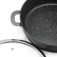 Cheffinger Kochtopf Servierpfanne Schmorpfanne Induktion Ø36cm Alu Guss Topf Pfanne