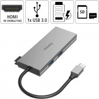 Hama USB C Hub 6 Ports (Multiport Adapter 1x HDMI 4K, 2x...
