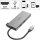 Hama USB C Hub 6 Ports (Multiport Adapter 1x HDMI 4K, 2x USB-A, 1x USB-C, 2x Kartenleser SD und microSD) Alu