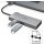 Hama USB C Hub 6 Ports (Multiport Adapter 1x HDMI 4K, 2x USB-A, 1x USB-C, 2x Kartenleser SD und microSD) Alu