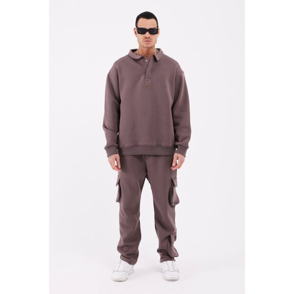 Jogginganzug Set Baumwolle Jogger Hoodie Pullover Oversize Fit