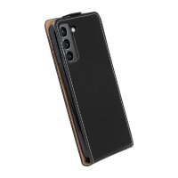 Flip Case kompatibel mit Samsung Galaxy S23 Ultra (S918B) vertikal aufklappbar Schutzhülle Hülle Schwarz