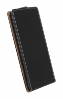 Flip Case kompatibel mit Samsung Galaxy S23 Ultra (S918B) vertikal aufklappbar Schutzhülle Hülle Schwarz
