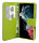 Buch Tasche "Fancy" kompatibel mit SAMSUNG GALAXY S23 (SM-911B) Etui mit Standfunktion, Kartenfach Blau-Grün