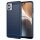 Carbon Case Hülle kompatibel mit Samsung Galaxy A34 5G flexible Silikon Carbon Hülle blau