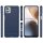 Carbon Case Hülle kompatibel mit Samsung Galaxy A34 5G flexible Silikon Carbon Hülle blau