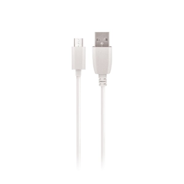 Maxlife 2m Ladekabel USB - microUSB 2A Schnellladekabel Datenkabel Handy-Ladekabel Weiß