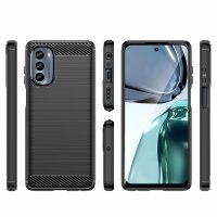 Carbon Case Hülle kompatibel mit Motorola Moto G62...