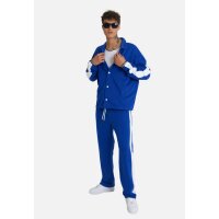 Jogginganzug Set Stripe mit Streifen Jacke Hose L Dunkelblau