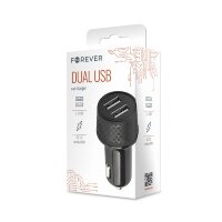 LA-03 Autoladegerät 1xUSB 2,4A + 1xUSB QC 3.0 KFZ-Adapter KFZ-Ladegerät Schwarz