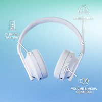 Happy Plugs - Play Wireless Headphones Over-Ear Kopfhörer 85dB Kabellos Bluetooth Kopfhörer Weiß