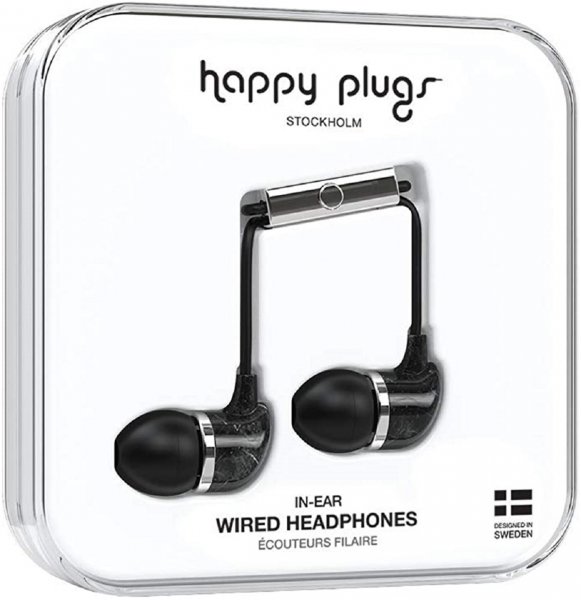 Happy Plugs Kopfhörer/ Earbuds / Earbud Plugs / In-EarKopfhörer mit Mikrofon und Fernbedinung kabelgebuden
