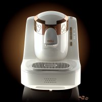 Türkische Kaffeemaschine, Kaffeekanne 2 Tassen Fassungsvermögen Direktbefüllung Automatische Brühstufenerkennung Patentierte Kochtechnologie Selbstreinigung 710W Weiß