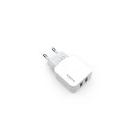 Dual USB 2.1A Schnell Wandladegerät Reiseladegerät Stecker weiß