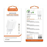 COFI 25W PD Fast Charge 3.0 PPS Typ-C Schnell-Ladegerät Netzladegerät 3A Stecker kompatibel mit Android & iPhone weiß