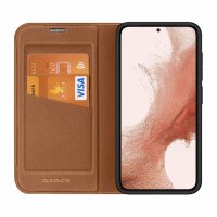 Buch Tasche kompatibel mit Samsung Galaxy S23 Plus Etui Brieftasche Schutzhülle mit Standfunktion, Kartenfach braun