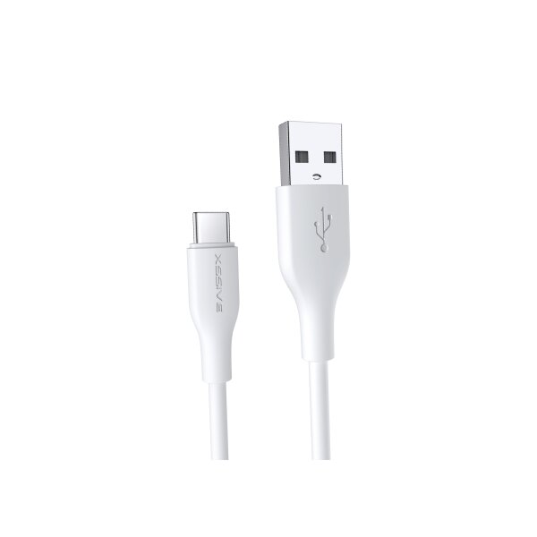 COFI 2.4A 2 Meter Datenkabel 2.4A USB zu Typ-C (USB-C) Schnell-Ladekabel Lade- und Synchronisationskabel weiß