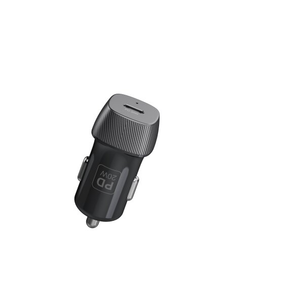 COFI 20W Quick Auto Ladegerät Schnell-Adapter PD Port Typ-C KFZ Adapter schwarz