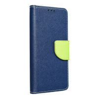 Buch Tasche "Fancy" kompatibel mit SAMSUNG GALAXY A14 5G Etui mit Standfunktion, Kartenfach Blau-Grün