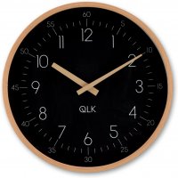 QLK Wanduhr schwarz Slight Moderne Design Uhr mit...