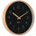 QLK Wanduhr schwarz Slight Moderne Design Uhr mit Holzrahmen und Zeigern, Ø31cm (schwarz)