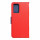 Buch Tasche "Fancy" kompatibel mit SAMSUNG GALAXY A14 5G Handy Hülle Brieftasche mit Standfunktion, Kartenfach Rot-Blau