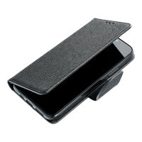 Buch Tasche "Fancy" kompatibel mit Nokia C31 Handy Hülle Brieftasche mit Standfunktion, Kartenfach Schwarz