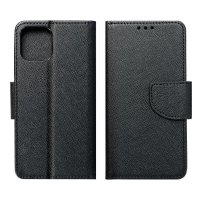 Buch Tasche "Fancy" kompatibel mit Samsung Galaxy A34 5G Handy Hülle Brieftasche mit Standfunktion, Kartenfach Schwarz