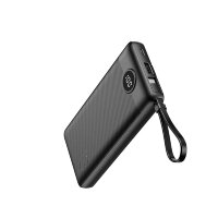 VEGER Powerbank C10 - 10 000mAh (Micro + Typ C + iPhone) Ladekabel Schwarz (W1116)