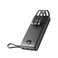 VEGER Powerbank C20 - 20 000mAh (Micro + Typ C + iPhone) schnelles Aufladen Schwarz (W2047)