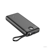 VEGER Powerbank C20 - 20 000mAh (Micro + Typ C + iPhone) schnelles Aufladen Schwarz (W2047)