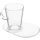 Pasabahce 2x Teeglas mit Glasuntertasse Tribeca 18 cm 38,5 cl, aus Glas, transparent