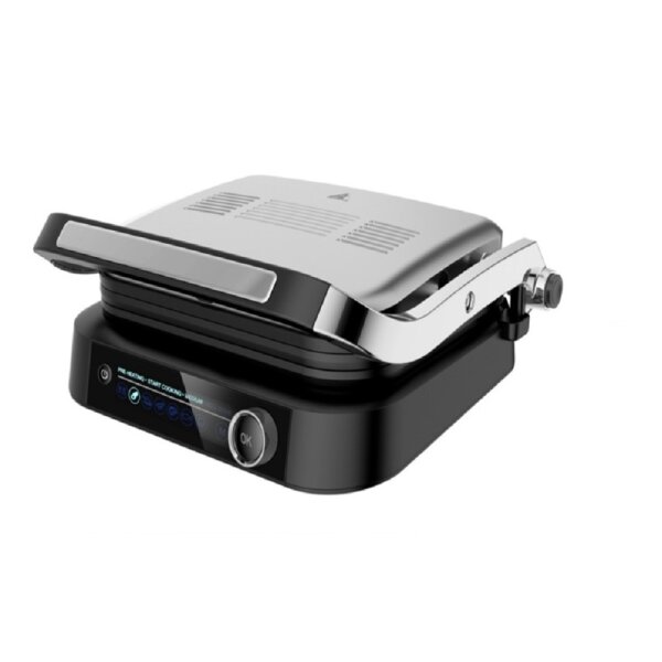 Kontaktgrill mit LED-Display Sandwichmaker Toaster Multigrill Elektrogrill schwarz