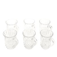 6er Pack Teegläser-Set Gläser mit Henkel aus Glas