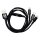 Wozinsky 3in1 USB - USB Typ C / Micro USB / iPhone-Anschluss Ladekabel 2.8A 1.25m Schwarz