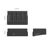 Orico Hard Drive Dock Clone 2.5 / 3.5 inch 4 Bay USB3.0 eine mobile Basis für das Kopieren von Festplatten Schwarz