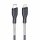 FORCELL Carbon Ladekabel Typ C zu iPhone-Anschluss Power Delivery PD27W CB-01C Schwarz 1 Meter