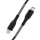 FORCELL Carbon Ladekabel Typ C zu iPhone-Anschluss Power Delivery PD27W CB-01C Schwarz 1 Meter