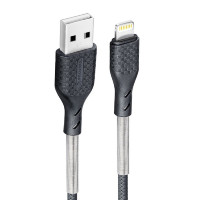 FORCELL Carbon Ladekabel USB A zu iPhone-Anschluss...
