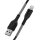 FORCELL Carbon Ladekabel USB A zu iPhone-Anschluss 8-polig 2,4A CB-01A Schwarz 1 Meter