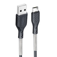 FORCELL Carbon Ladekabel USB zu Micro 2,4A CB-03A zum...