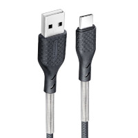 FORCELL Carbon Ladekabel USB zu Typ C 2.0 2,4A CB-02A zum...