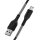 FORCELL Carbon Ladekabel USB auf Typ C QC3.0 3A CB-02B zum Aufladen und für die Datenübertragung Schwarz 1 Meter