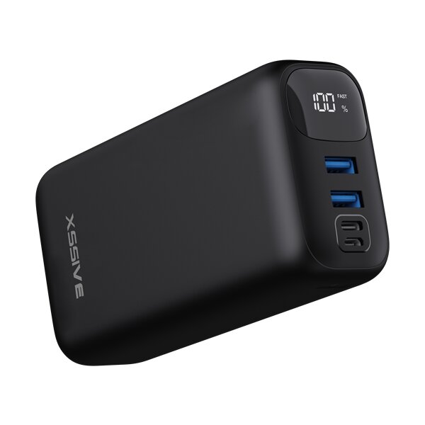 Schnell Powerbank Ladegerät 30.000 mAh QC/PD 2 Input 3 Output Schwarz