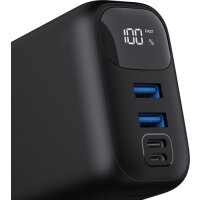 Schnell Powerbank Ladegerät 30.000 mAh QC/PD 2 Input 3 Output Schwarz