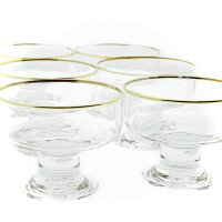 Pasabahce 41016 – 6er Set Becher aus Glas Iceville für EIS, Salat, Dessert, Beilage Transparent Gold