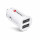 FORCELL KFZ-Ladegerät Auto-Ladegerät Mini 2x USB-Anschluss 3,1A CC-SJ02 KFZ-Adapter Weiß