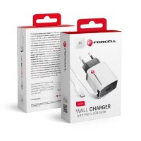 Forcell NETZ-Ladegerät Micro USB UNIVERSAL Wandladegerät 2A Überhitzung und Stoßspannungen geschützt